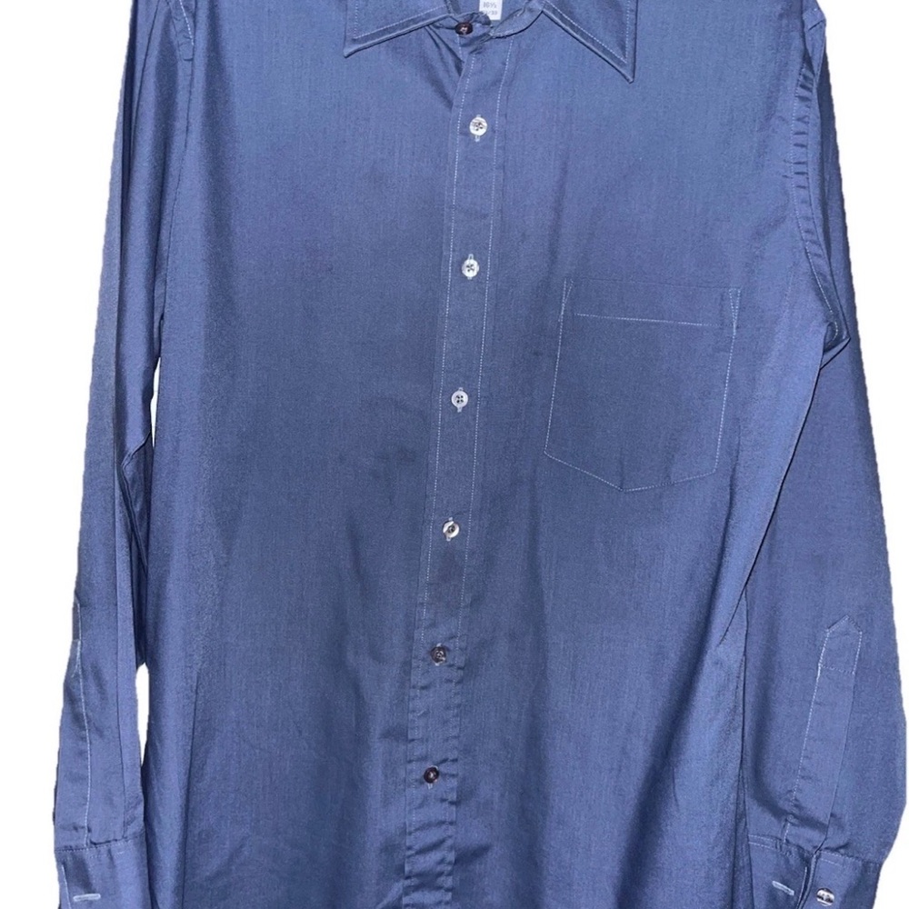 Priorities By Van Heusen Men’s Long Sleeve Dress Shirt Fitted Size 16.5 32/33 C4
